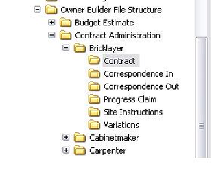Owner Builders Course File Structure